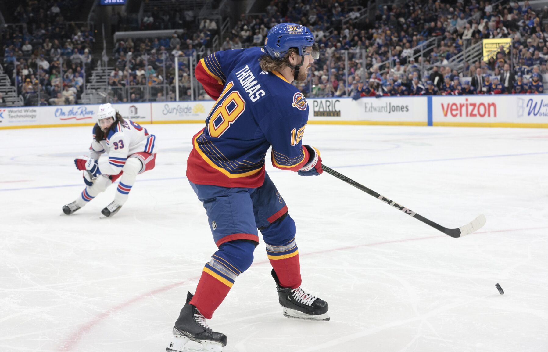 St. Louis Blues host New York Rangers